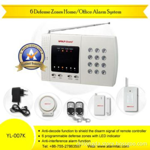 Landline Security Alarm System with 6 Defense Zone